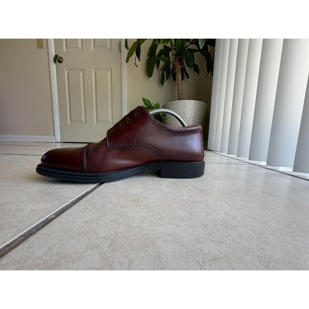Dockers Men’s Size 12 M Brown Leather Cap Toe Oxford Dress Casual Shoes 090-2219